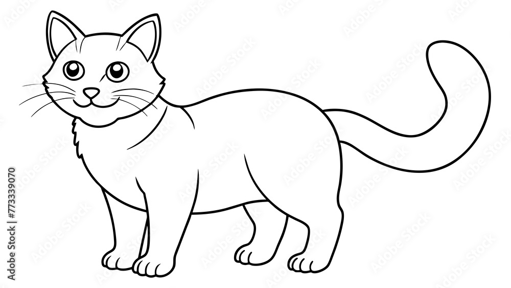 cat-coloring-pages vector 