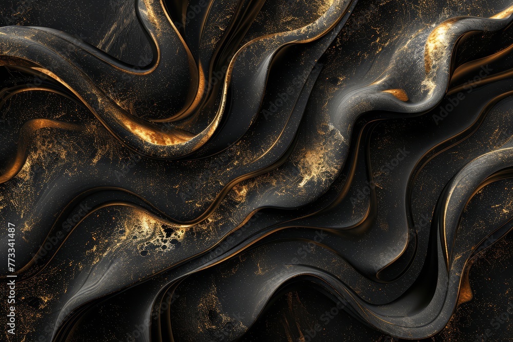 gold and black swirls on a black and gold background .. Gold & black swirls on a black gold and black swirls on a black and gold background .. Gold & black swirls on a black