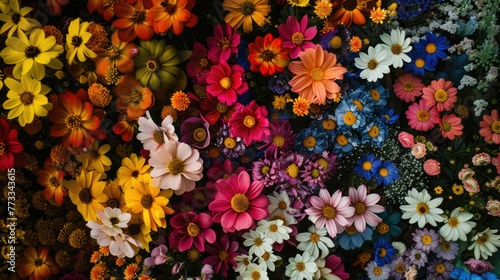 A picturesque array of blooming flowers, showcasing nature's vibrant palette © Veniamin Kraskov