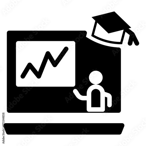 e-learning glyph style icons