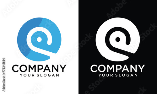 Letter E logo icon design template elements. Vector color sign.