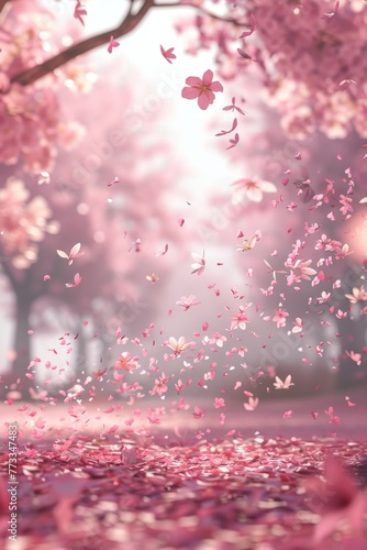 Blossoming Pink Flower Tree