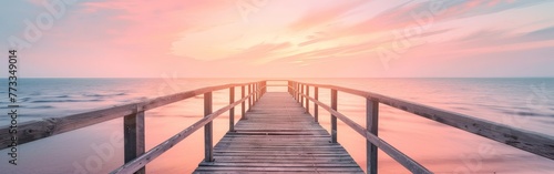 Wooden Pier Extending Into the Ocean