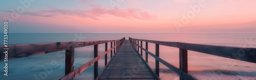 Long Pier Extending Into the Ocean