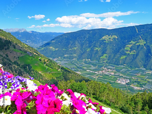 Blick auf das Etschtal vom Meraner Höhenweg - Südtirol