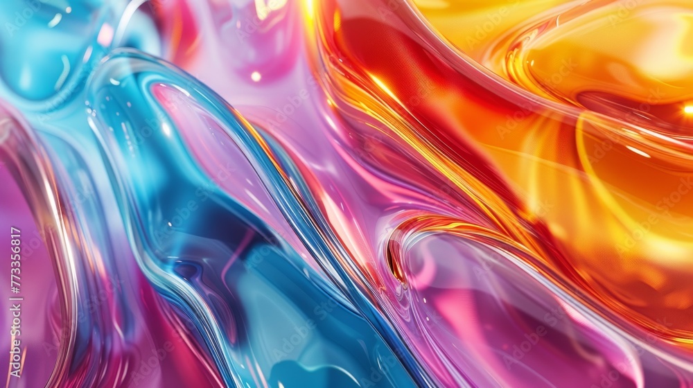 Abstract glass plastic multicolored wavy background with some smooth lines in it Abstract glass plastic multicolored wavy background with some smooth lines in it