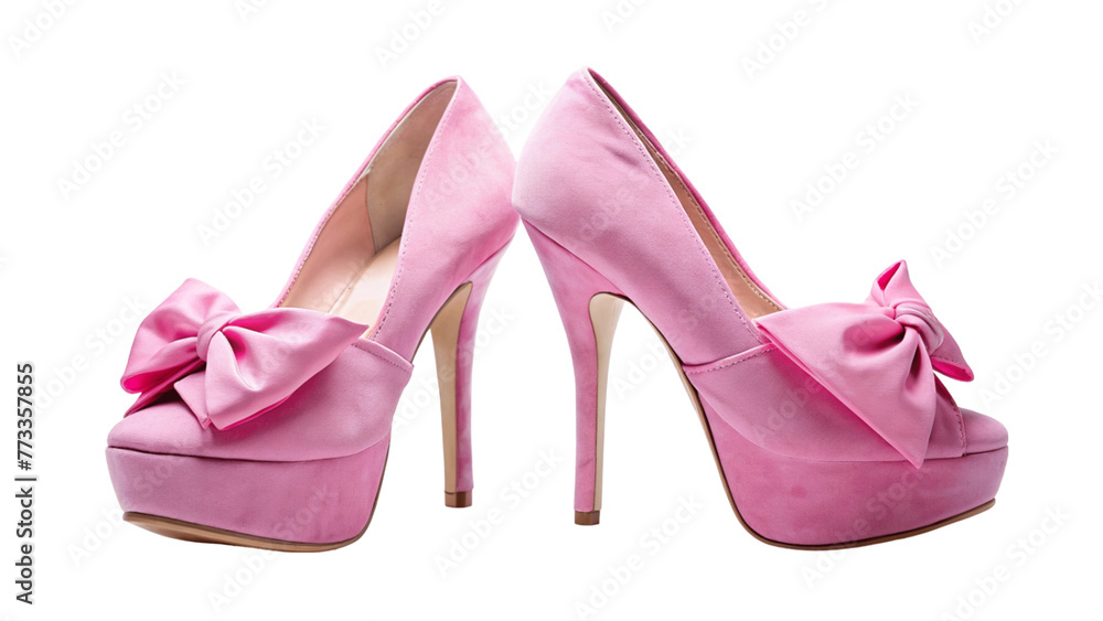 Bow high heels isolated on Transparent background. National Two Different Colored Shoes Day Bow high heels isolated on Transparent background. National Two Different Colored Shoes Day