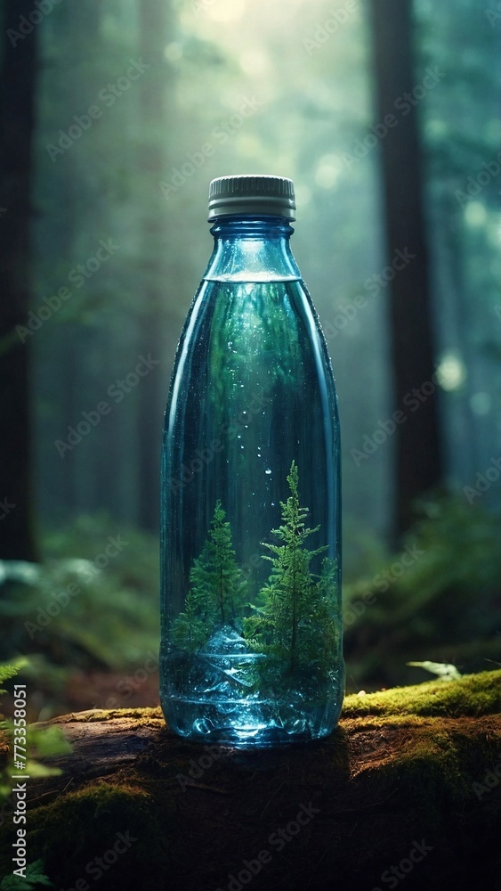 bottle of water in the garden bottle of water in the garden