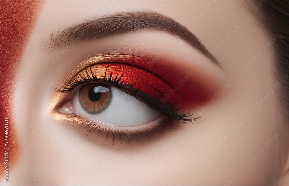 Naklejka premium close up of eye with makeup