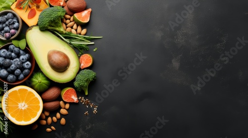 Healthy eating and diet concept. natural food on table