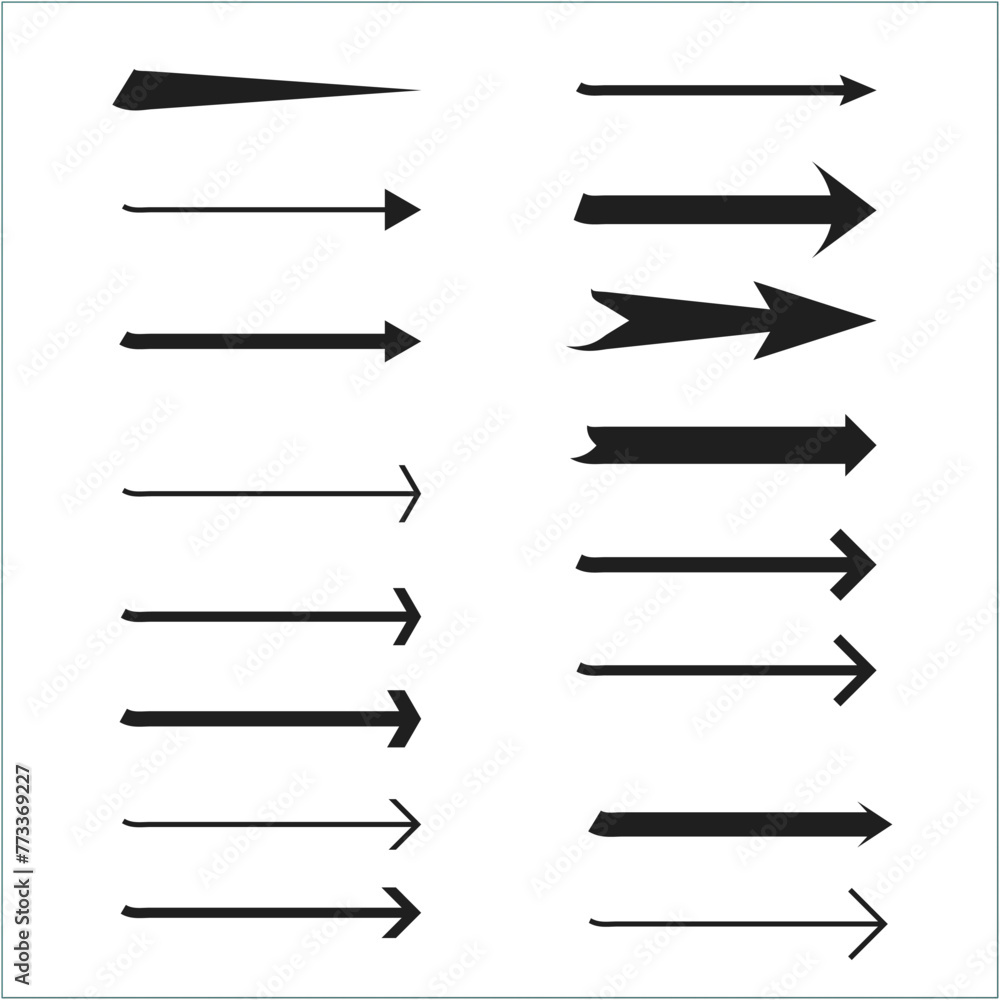 Black vector arrows collection. Arrow. Cursor. Arrow vector icon. Modern simple arrows. Collection different Arrows on flat style for web design or interface. Direction symbols Black vector arrows collection. Arrow. Cursor. Arrow vector icon. Modern simple arrows. Collection different Arrows on flat style for web design or interface. Direction symbols