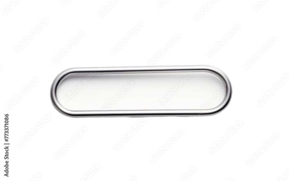 A sleek, metallic object gleaming on a stark white background A sleek, metallic object gleaming on a stark white background