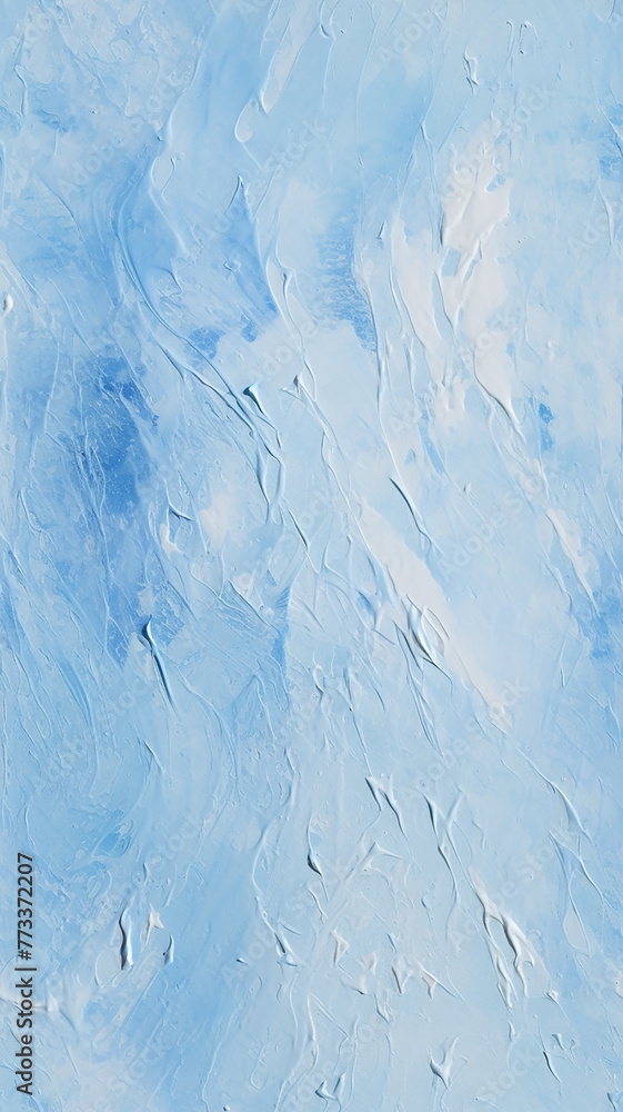 Rough brushstrokes of  blue and white paint, oil or acrylic painting, stylish Art Texture Banner. macro Painting detail, repetitive tile background