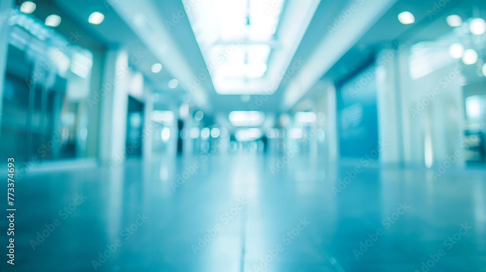 Obraz premium corridor in a modern building, blurred