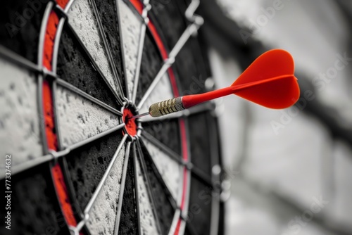 Dart in the center of the target, Dartboard