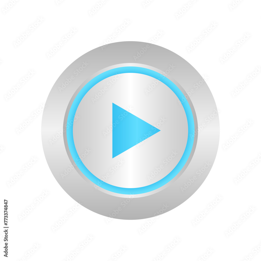 Play Button. Vector Illustration Isolated on White Background. Play Button. Vector Illustration Isolated on White Background.