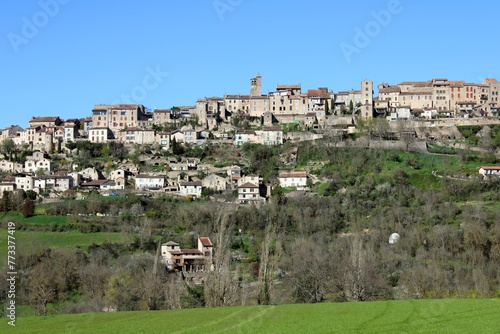 Cordes-sur-Ciel, Tarn, Occitanie, from the south.