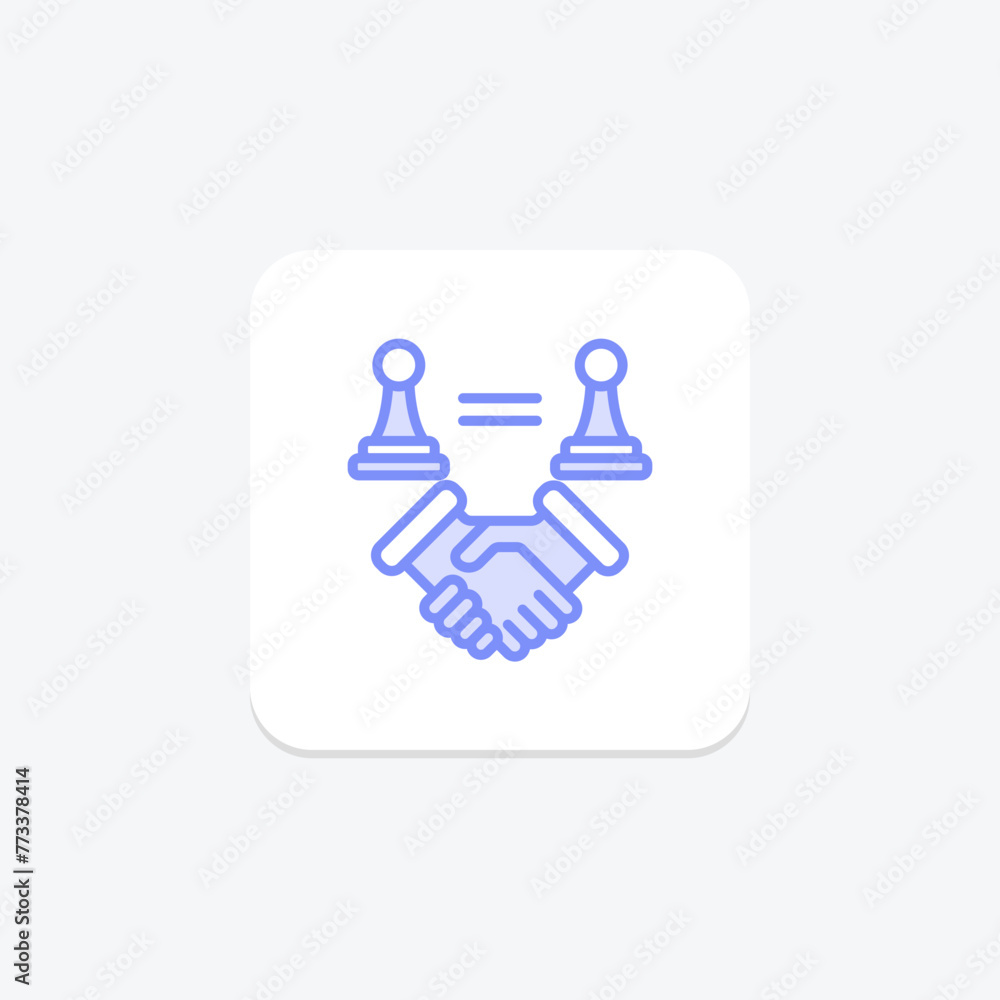 Strategic Alliance icon, alliance, strategic, collaboration, partnership duotone line icon, editable vector icon, pixel perfect, illustrator ai file Strategic Alliance icon, alliance, strategic, collaboration, partnership duotone line icon, editable vector icon, pixel perfect, illustrator ai file