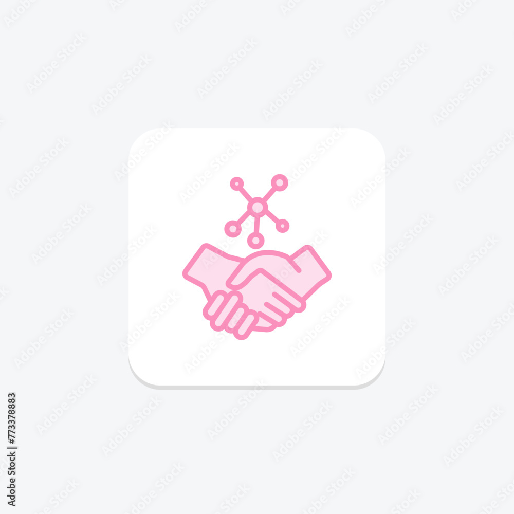 Partnership Connection icon, connection, partnership, collaboration, teamwork duotone line icon, editable vector icon, pixel perfect, illustrator ai file Partnership Connection icon, connection, partnership, collaboration, teamwork duotone line icon, editable vector icon, pixel perfect, illustrator ai file