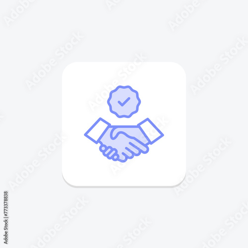 Successful Partnership icon, successful, partnership, collaboration, teamwork duotone line icon, editable vector icon, pixel perfect, illustrator ai file photo