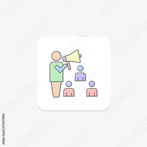 Unified Front icon, unified, front, collaboration, partnership lineal color icon, editable vector icon, pixel perfect, illustrator ai file