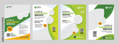 lawn care garden or landscaping service flyer template leaflet, poster, advertise, reports, brochure cover design