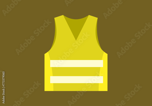 Chaleco de seguridad fluorescente amarillo de protección.