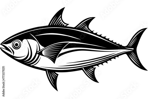 Vector illustration Blue Fin Tuna.