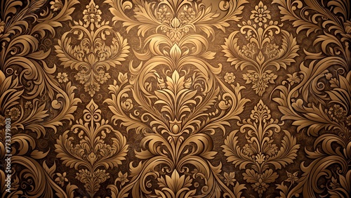 Step into a world of luxury and refinement with the intricate Damask pattern, characterized by its richly detailed designs and sumptuous texture, adding an air of sophistication and opulence to any se photo