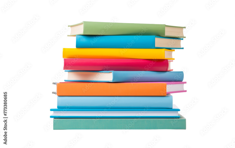 A stack of books towering in a precarious yet mesmerizing formation A stack of books towering in a precarious yet mesmerizing formation