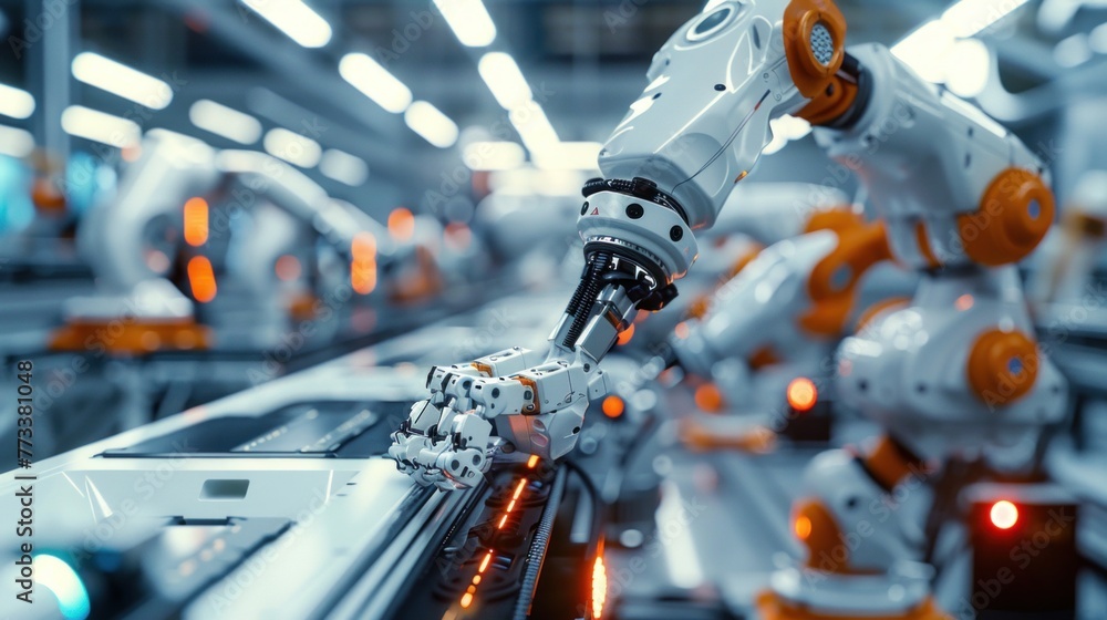 Efficiency and elegance converge as the robotic arms perform their tasks with unparalleled precision. Efficiency and elegance converge as the robotic arms perform their tasks with unparalleled precision.