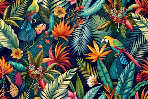 Indulge in the exotic allure of the Raye print, inspired by the vibrant colors and patterns of tropical birds and foliage, bringing a sense of adventure and excitement to your wardrobe with its bold a