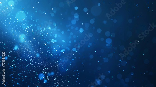 Abstract blue gradient background with shiny, glowing light effect and copy space