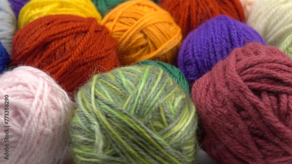 Set of the multi-colored balls of threads for hand knitting, background Set of the multi-colored balls of threads for hand knitting, background