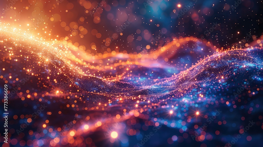 Obraz premium Global technology network on a telecommunication interface Complexity graphs analytical in technology background Bright neon dark