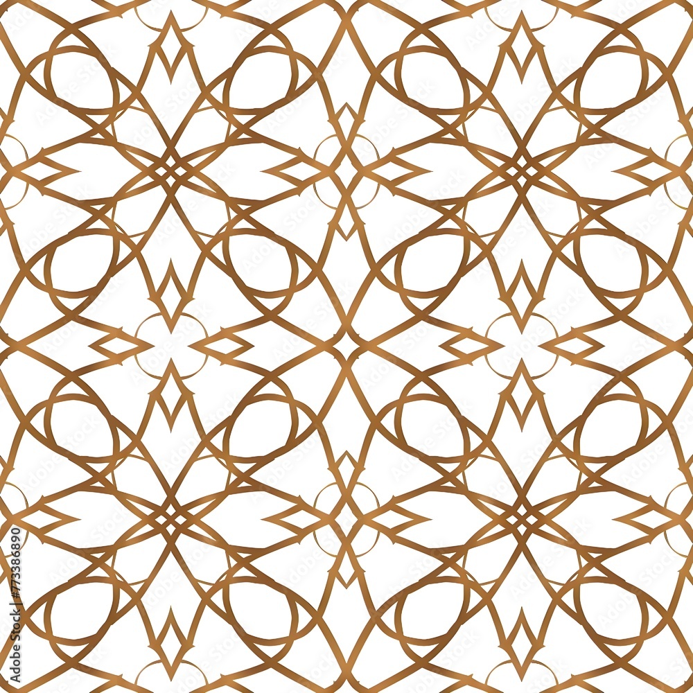 Fototapeta premium Geometric repeat circle pattern - Ai Generated