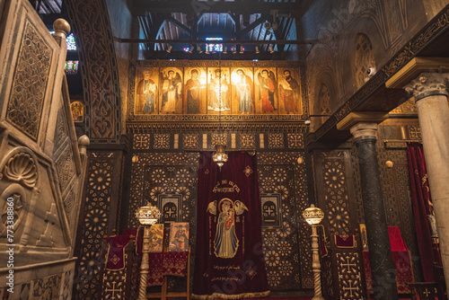 St Virgin Mary Church, Coptic district, Hanging church, Cairo photo