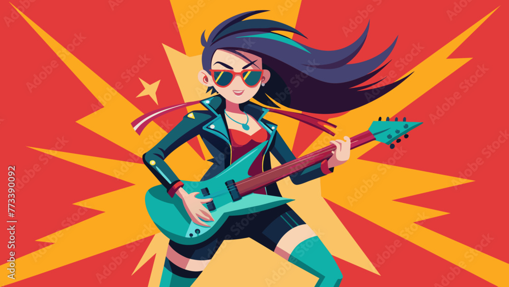 cool-rock-star-girl-playing-guitar