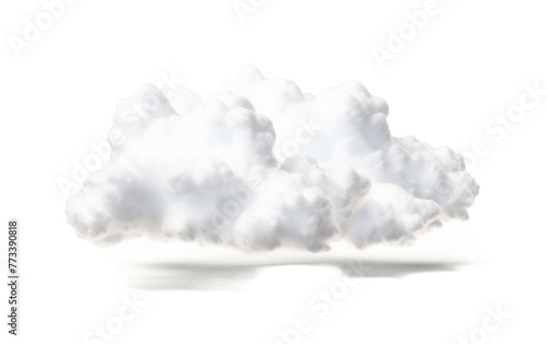 A serene white cloud softly glides through the air, adding a touch of tranquility to the sky