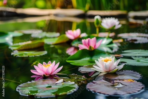 pink water lily