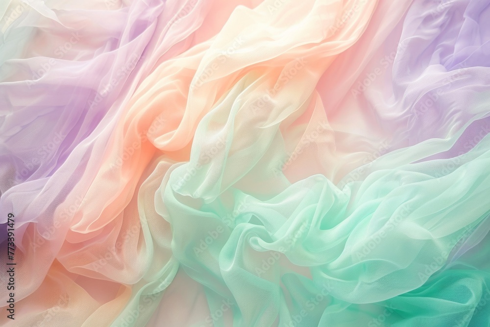 Obraz premium pastel gradient, soft and dreamy, hints of mint, lavender, and peach