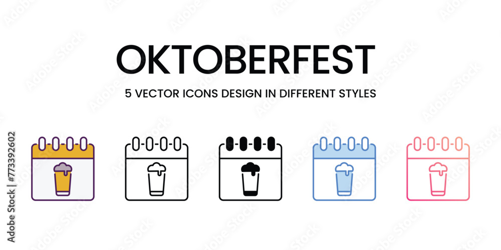 Oktoberfest icons different style vector stock illustration Oktoberfest icons different style vector stock illustration