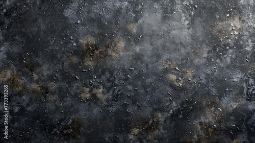 Dark anthracite stone concrete texture, grungy gray industrial background panorama, rough urban surface banner © Jelena
