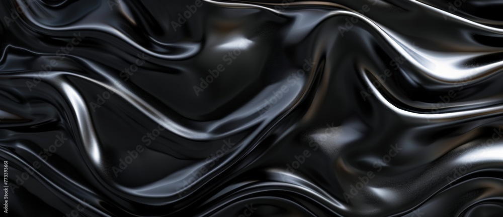 Dark fluid abstract background. fluid form with a smooth, dark surface, creating a sleek and modern look Dark fluid abstract background. fluid form with a smooth, dark surface, creating a sleek and modern look
