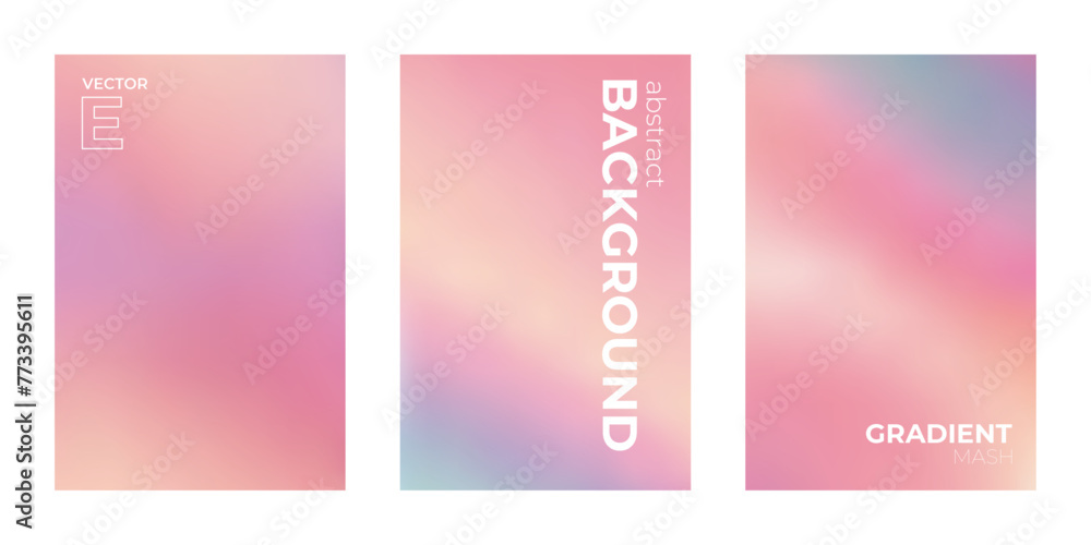 Soft Pink Pastel Colors Abstract Gradient Design