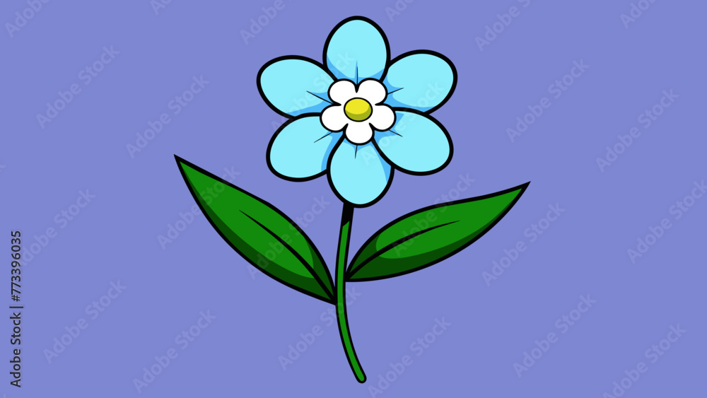 Naklejka premium Captivating Forget-Me-Not Flower Vector Illustrations Elevate Your Designs with Stunning Floral Elements