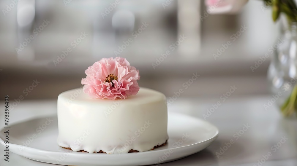 cake with flower. cake with flower.