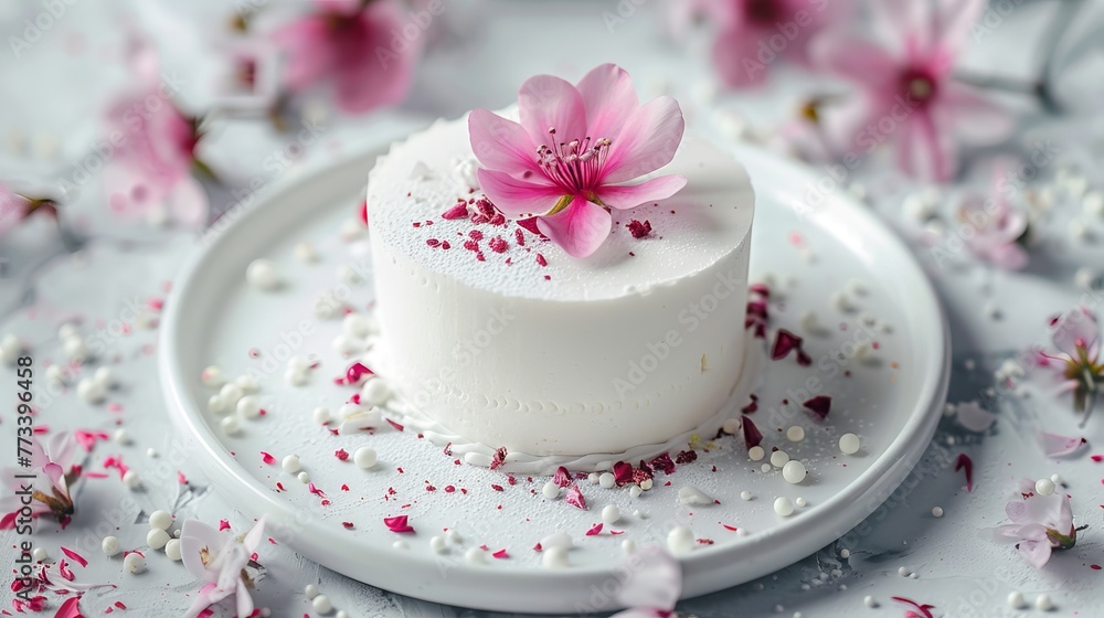 cake with flower. cake with flower.