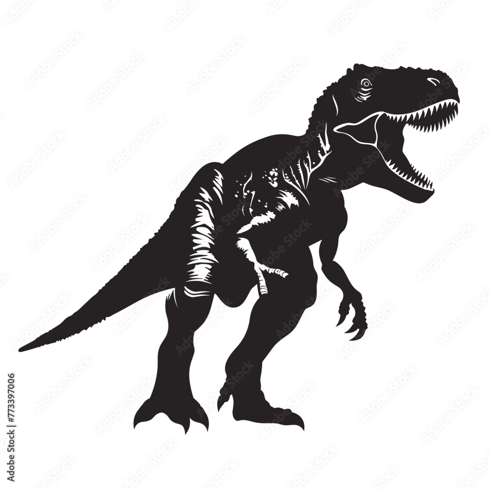 Tyrannosaurus rex isolated on white background. Vector illustration. Tyrannosaurus rex isolated on white background. Vector illustration.