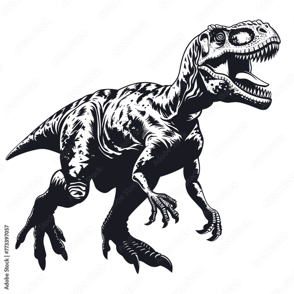 Tyrannosaurus rex isolated on white background. Vector illustration. Tyrannosaurus rex isolated on white background. Vector illustration.